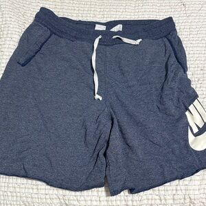 Nike Athletic Shorts in Dark Blue with White Logo